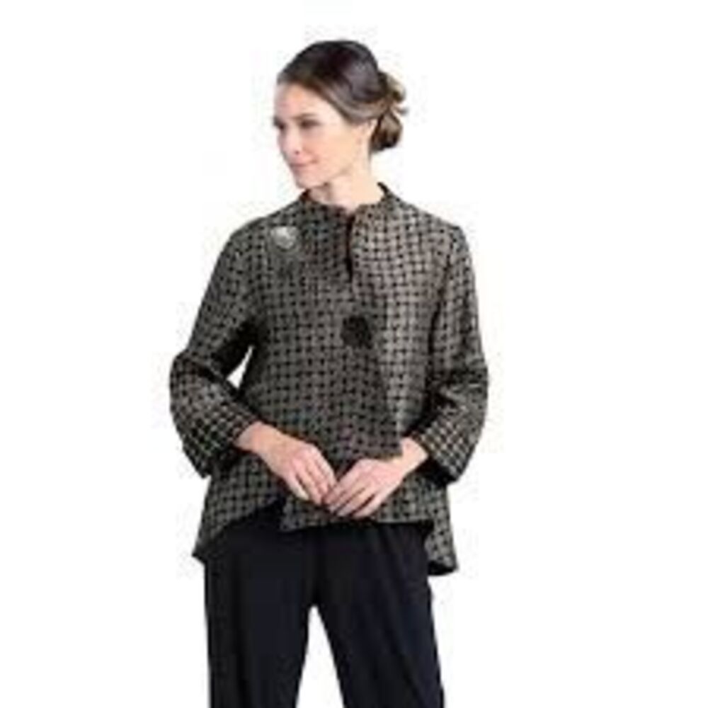 IC by Connie K TEXTURED GEO-JACQUARD ASYMMETRIC JACKET